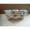 ceramic porcelain cup with cute decal